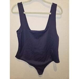 GOOD AMERICAN Women's Scuba Tank Bodysuit Blue - 3XL / 6 Casual NWT Layering